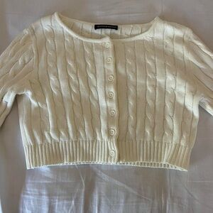 brandy melville athelia cable knit long sleeve top